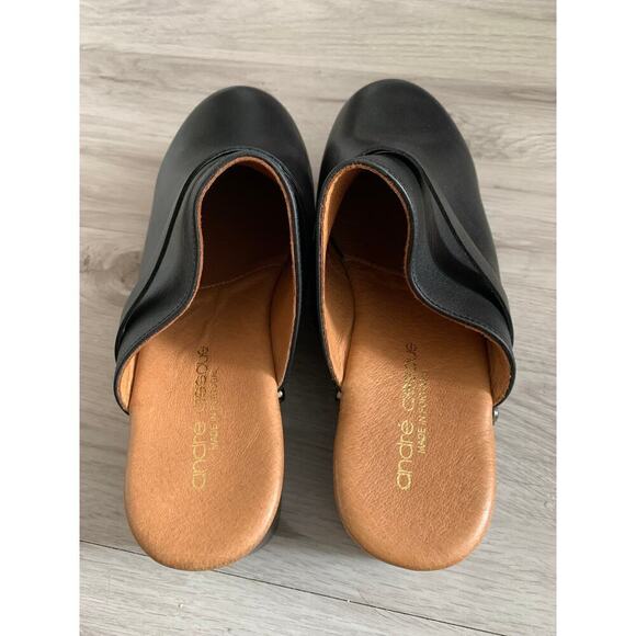 Andre Assoue Leather Clog Mules Size 10 - Picture 3 of 5